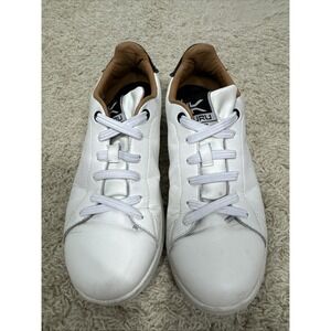 Kuru Women's White Leather Lace Up Cloud Sneakers Shoes Size 7.5 M Comfort Walk